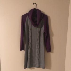 Grey sweater dress